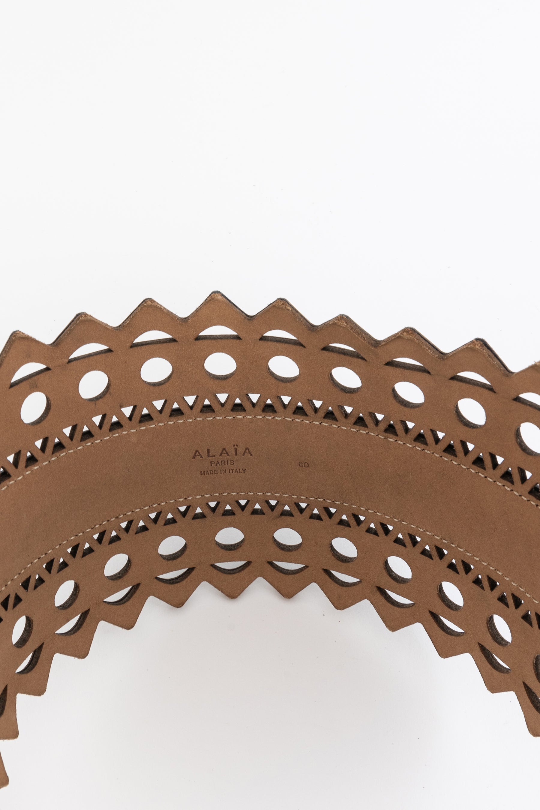 Laser Cut Wide Leather Belt