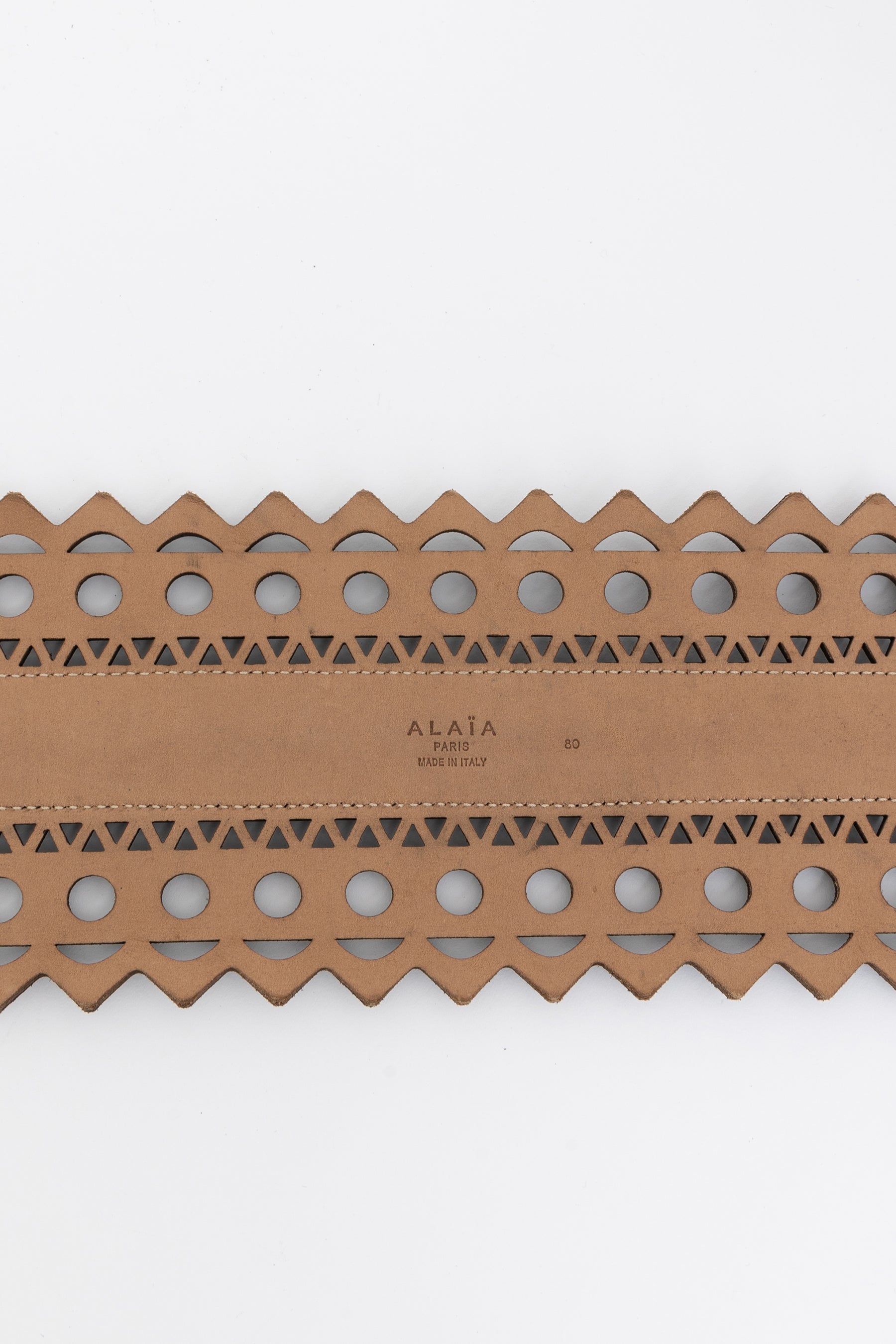 Laser Cut Wide Leather Belt