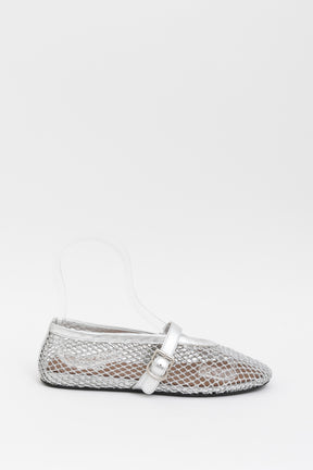 Fishnet Mesh Ballet Flats