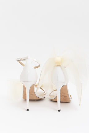 Aveline 100 Latte Bow Trimmed Sandals