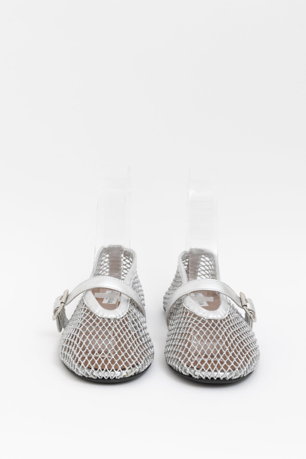 Fishnet Mesh Ballet Flats