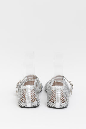 Fishnet Mesh Ballet Flats