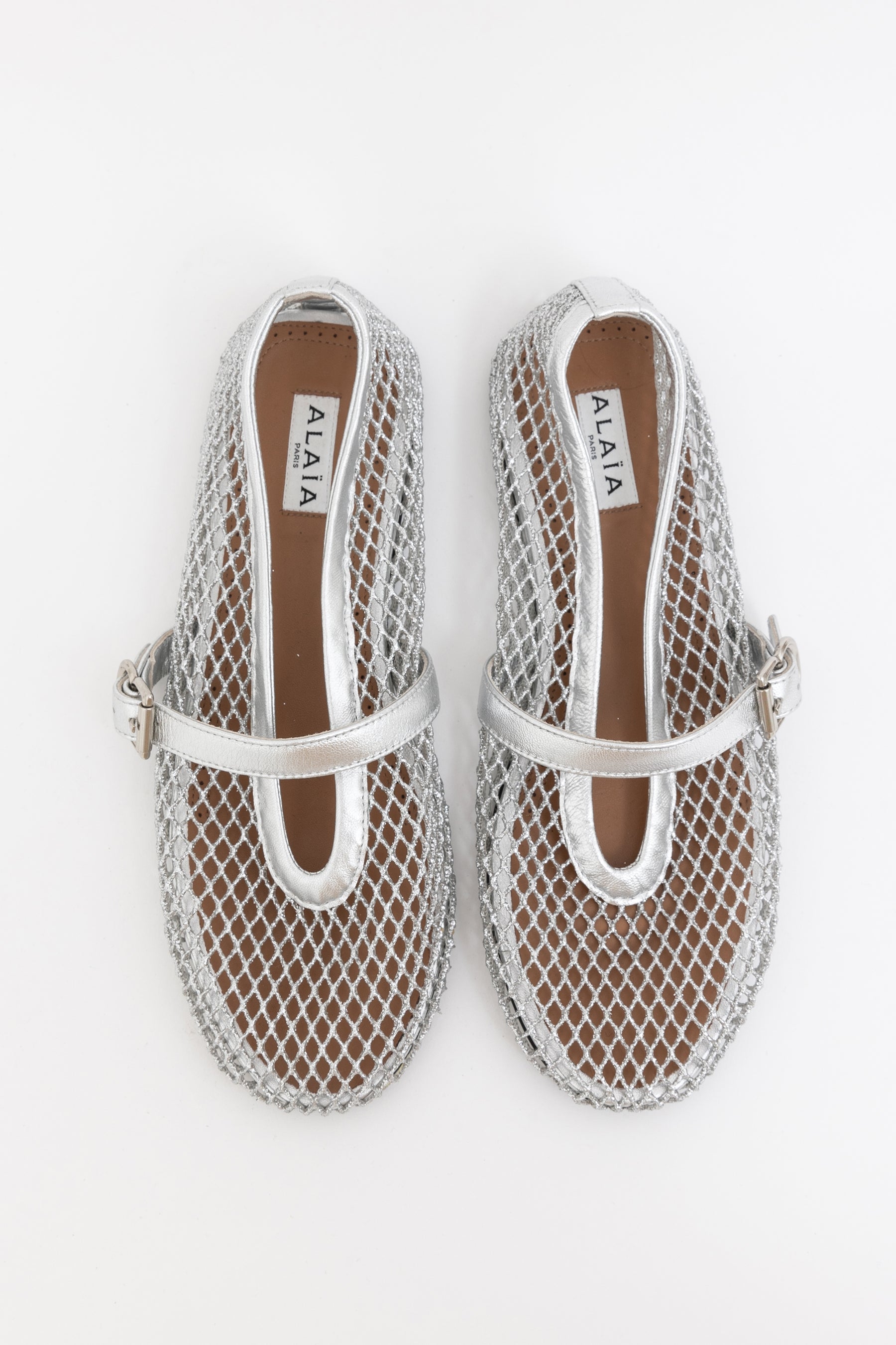 Fishnet Mesh Ballet Flats