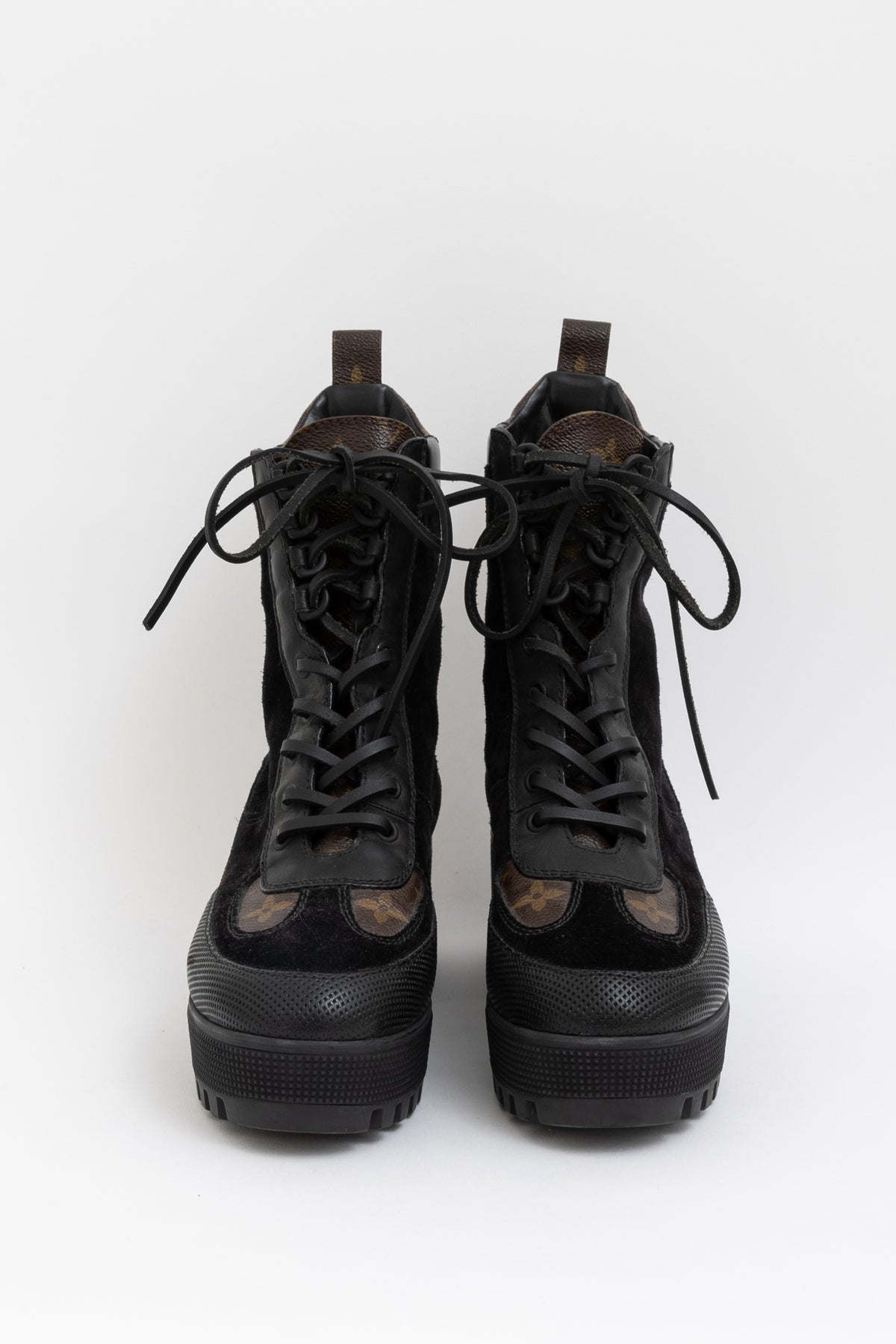 Monogram Combat Boots