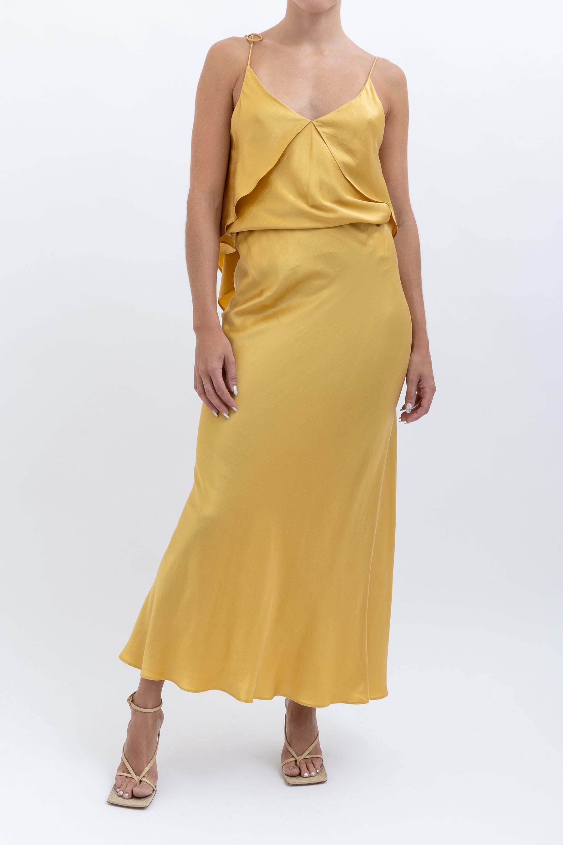 Silk Cami and Slip Skirt Set