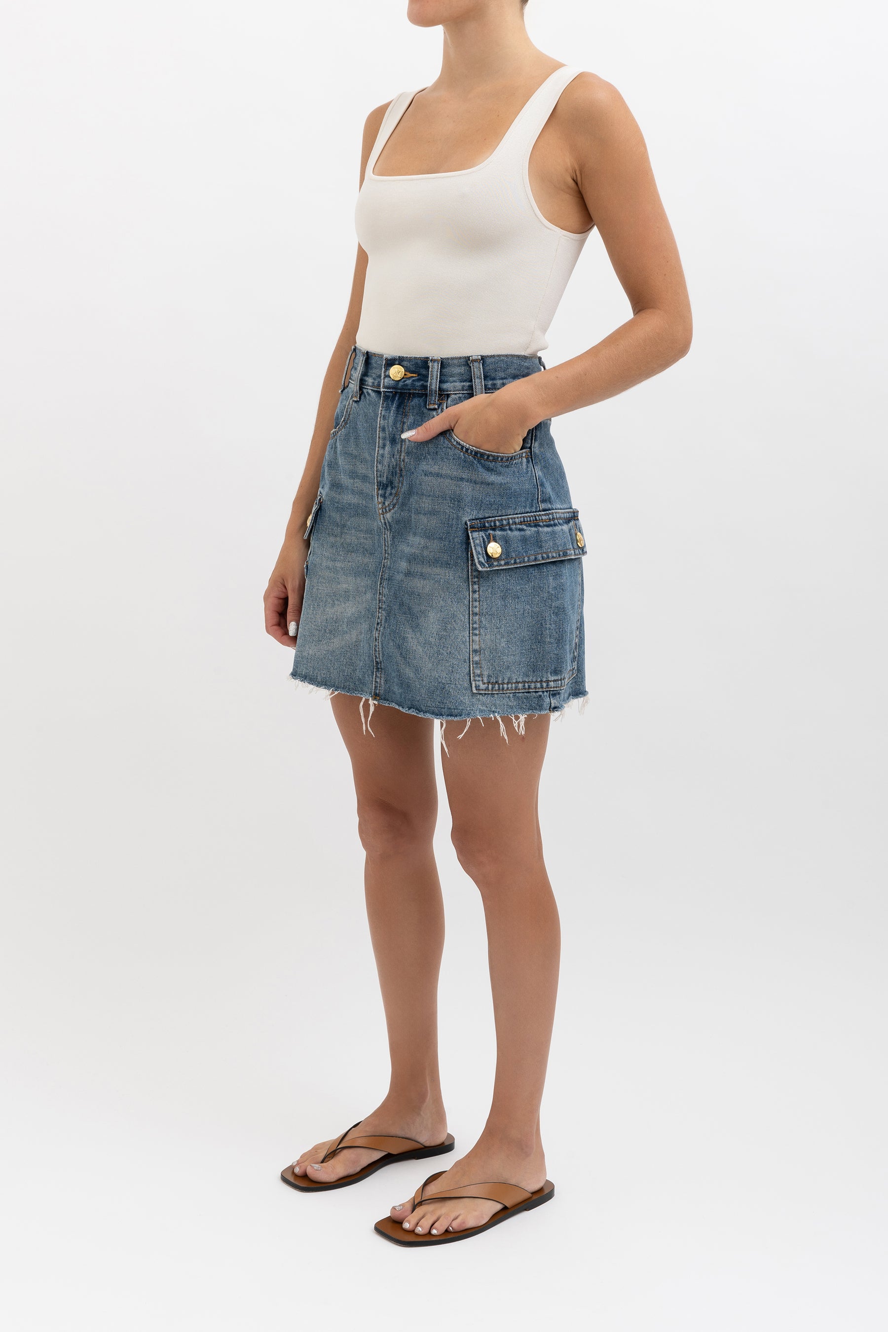 Denim Mini Skirt