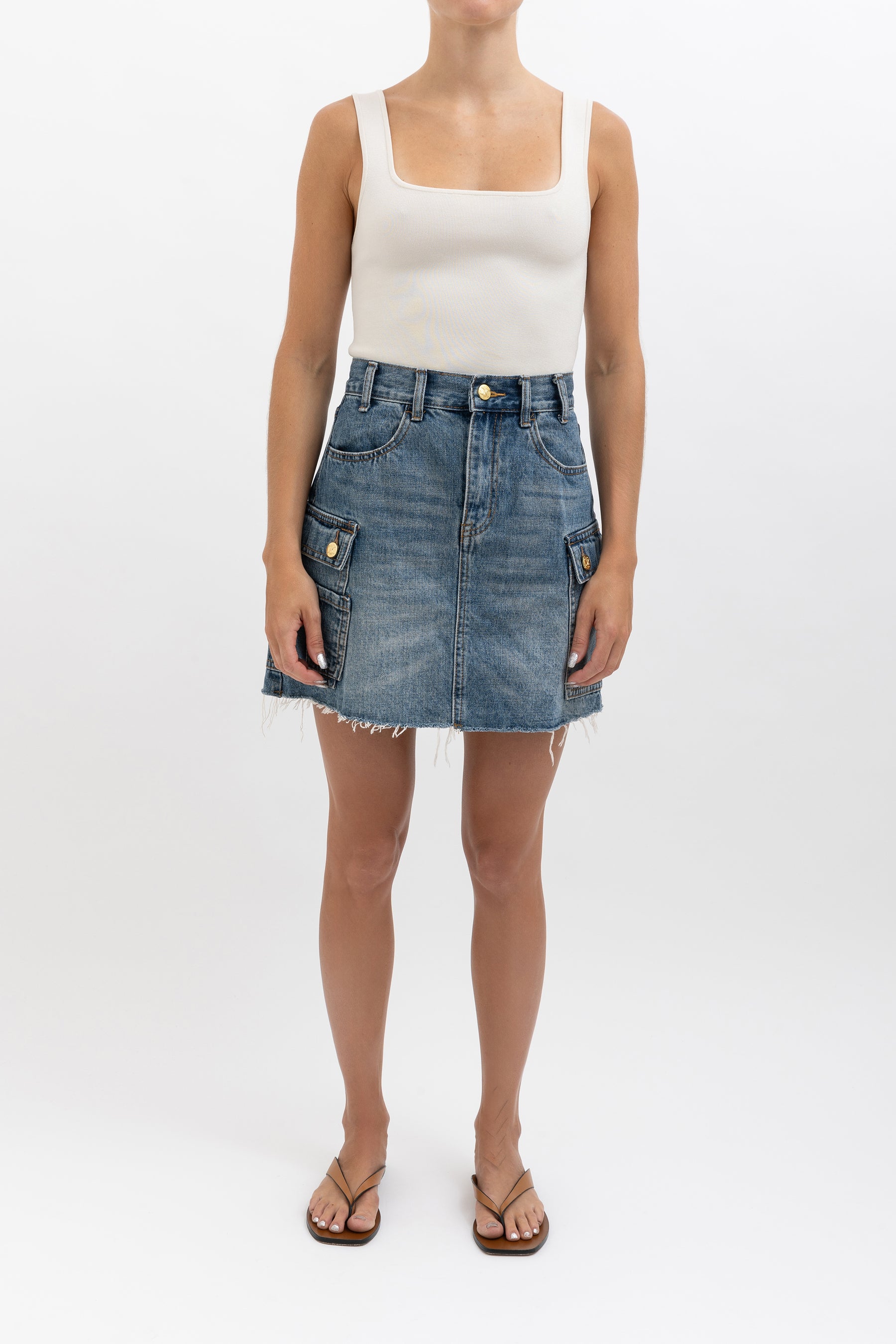 Denim Mini Skirt