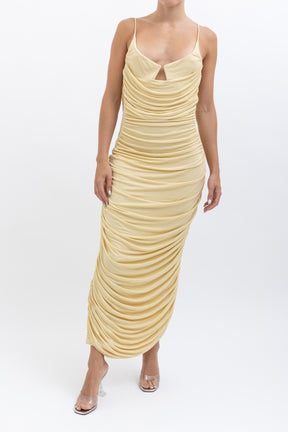 Sylvie Ruched Knitted Midi Dress