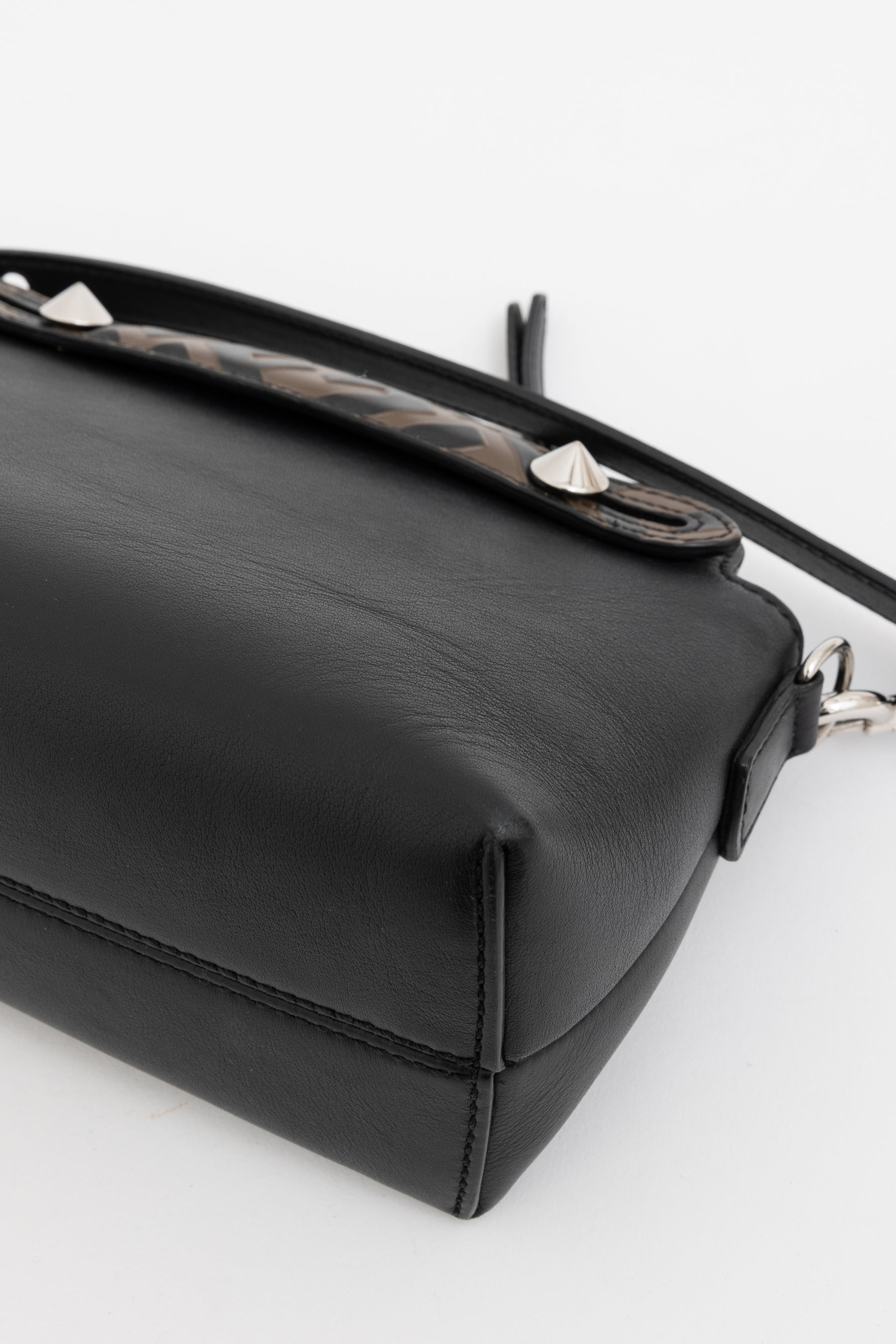 'By The Way' Small Black Leather Mini Boston Bag