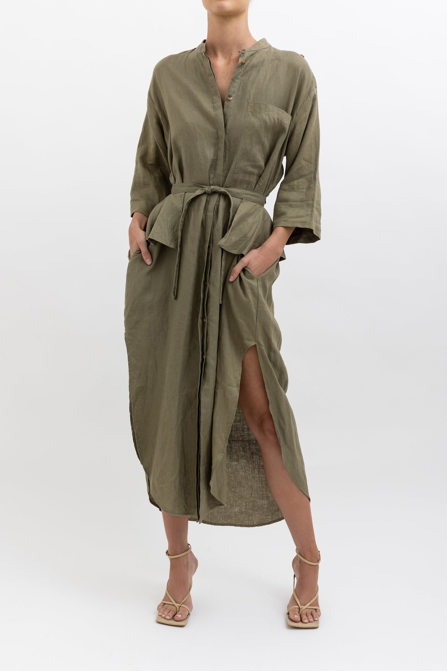 Linen Midi Dress