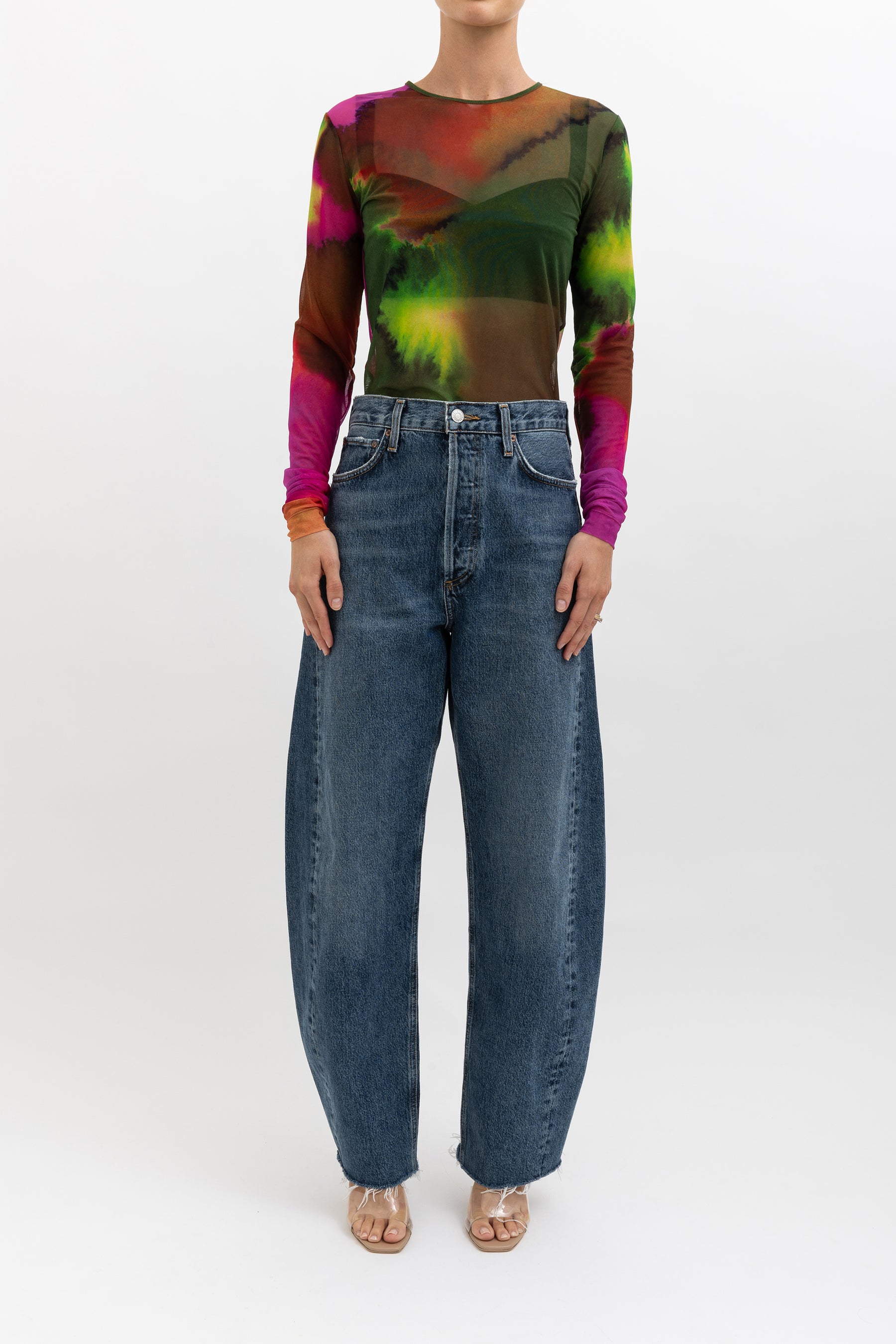 Tie Dye Mesh Top