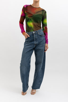 Tie Dye Mesh Top