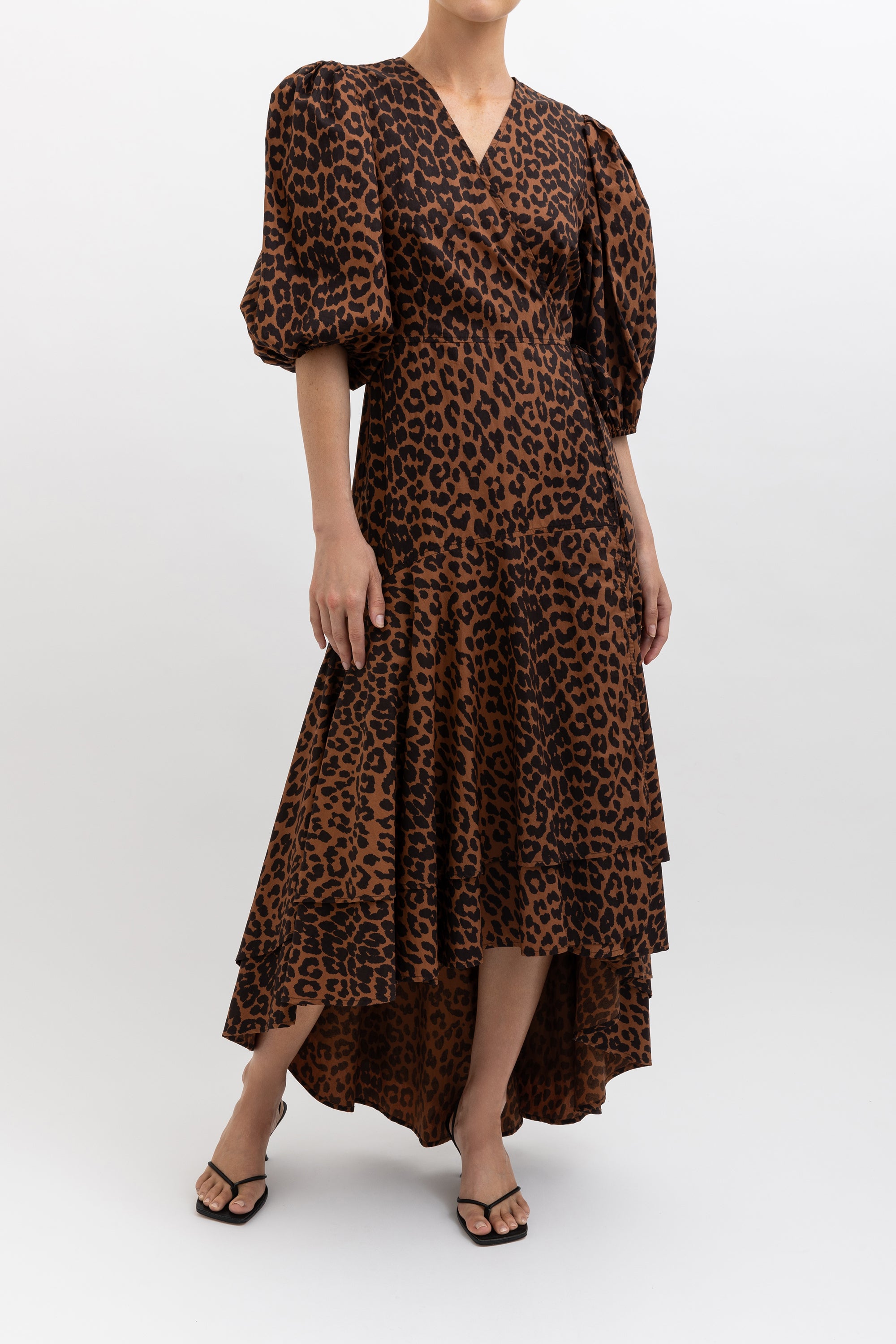 Leopard Print Wrap Dress