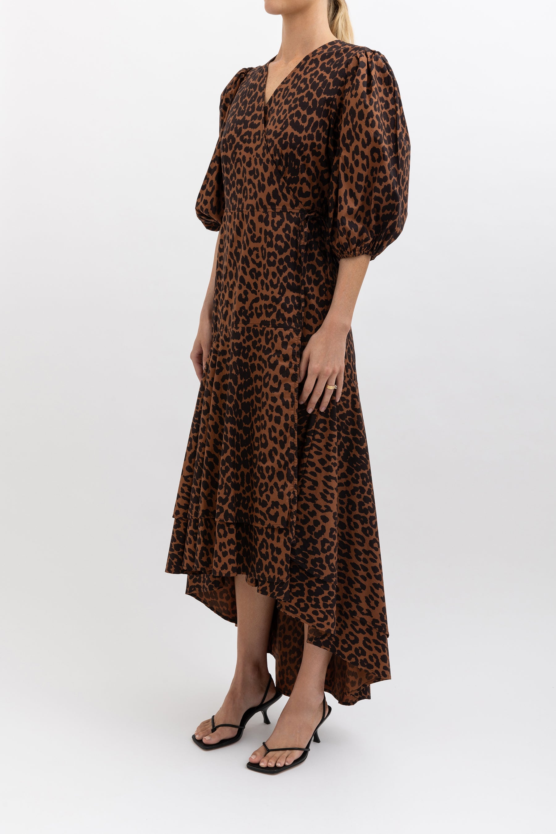 Leopard Print Wrap Dress