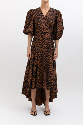 Leopard Print Wrap Dress