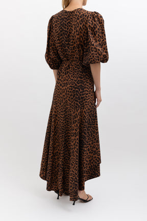 Leopard Print Wrap Dress