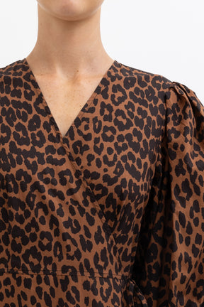 Leopard Print Wrap Dress