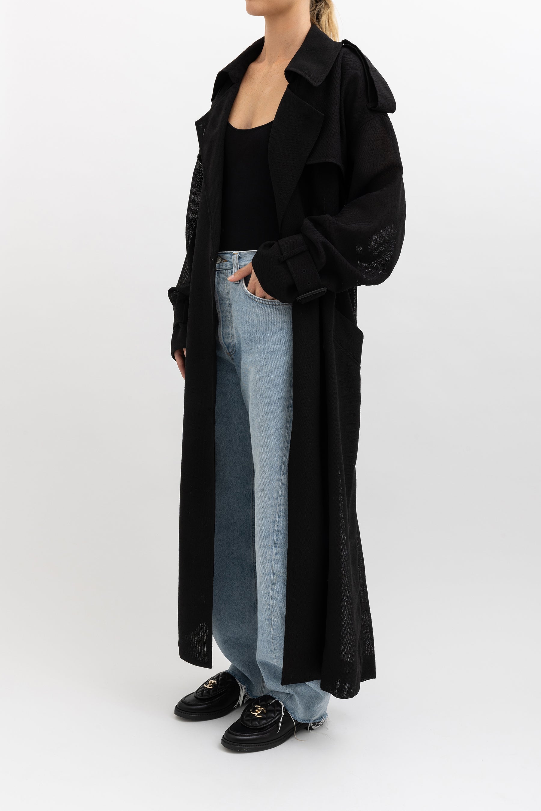 Wayfarer Trench Coat with Detachable Scarf