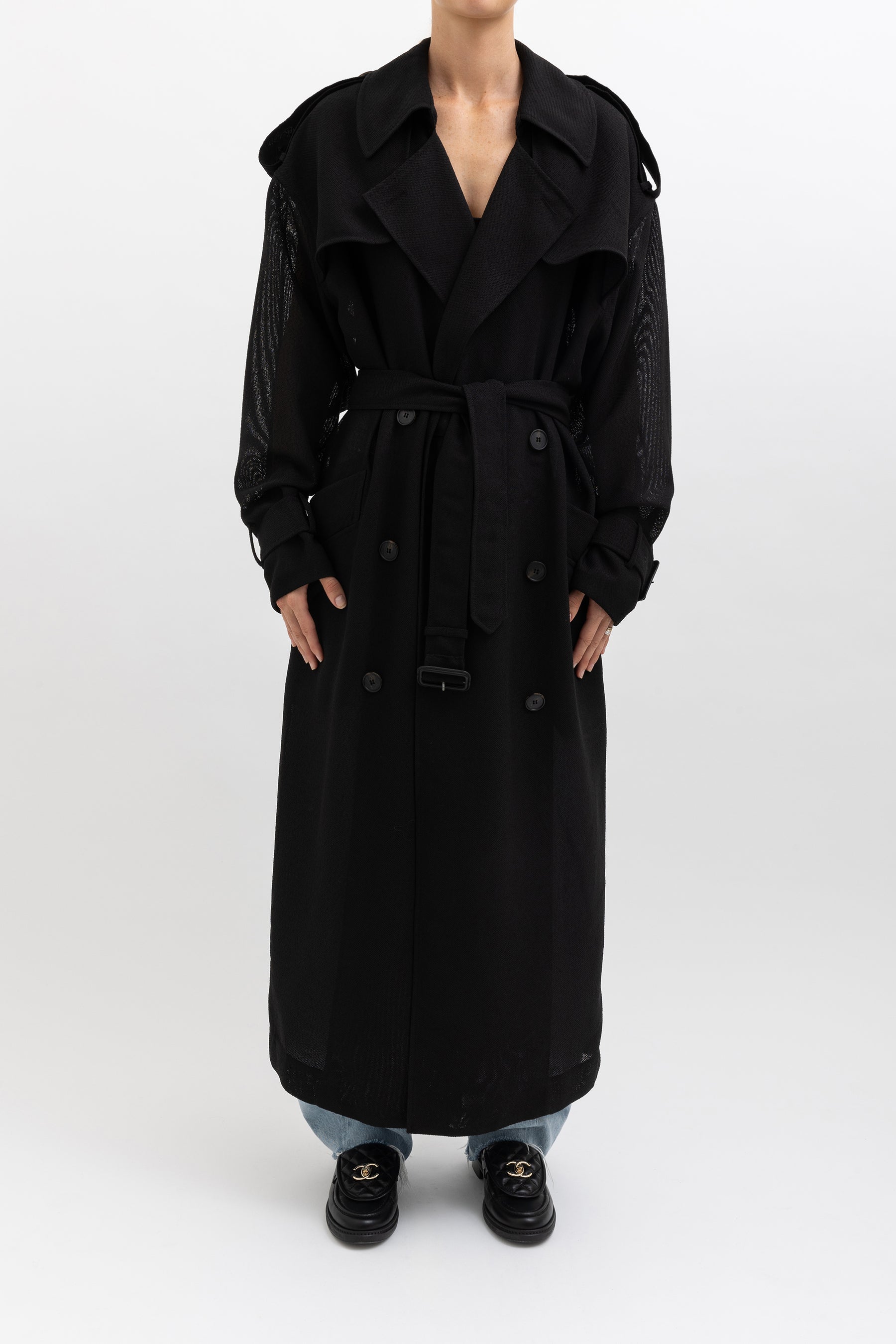 Wayfarer Trench Coat with Detachable Scarf