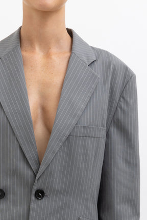 Pin Stripe Blazer and Pantsuit