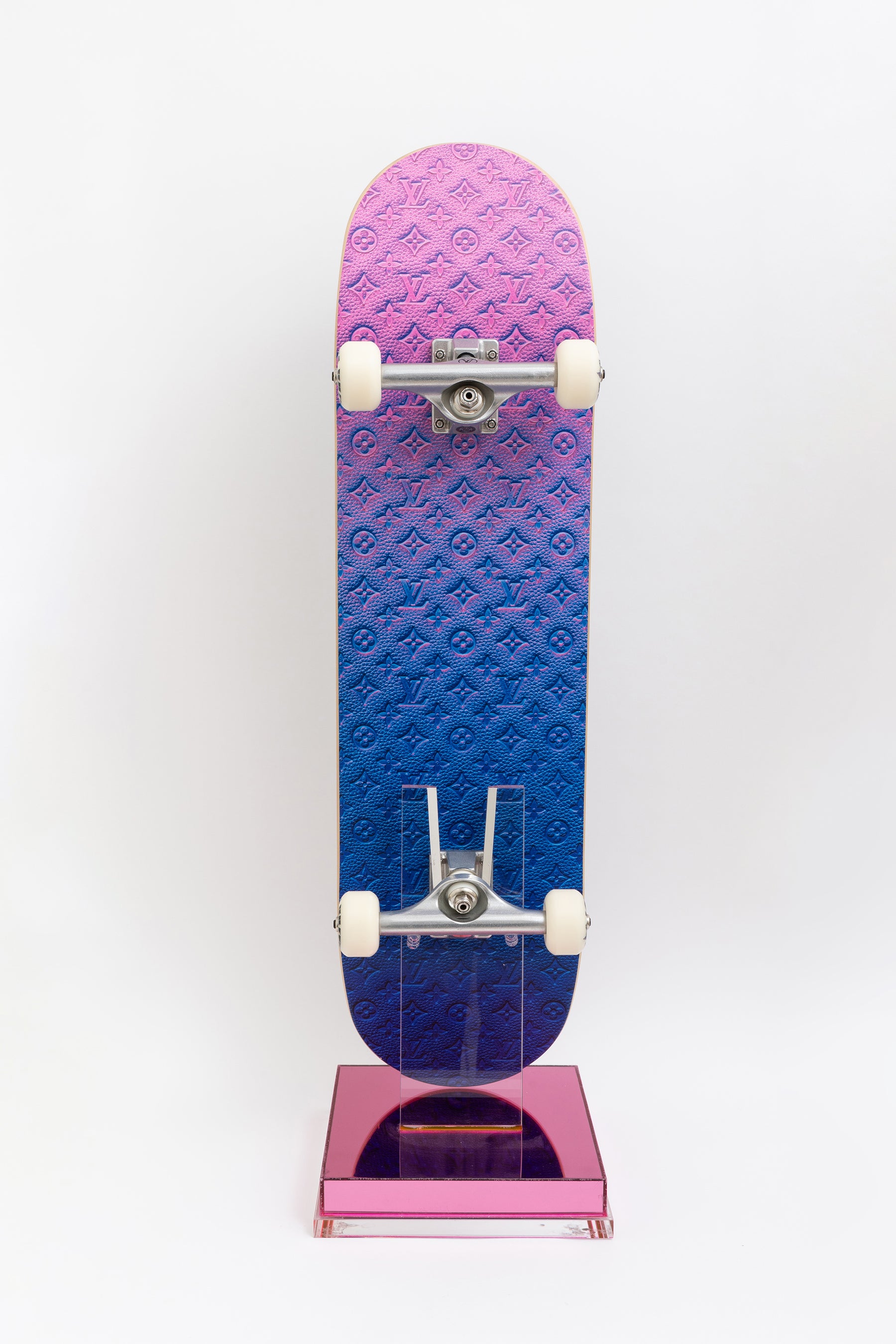 Virgil Abloh Neon LV Monogram Skateboard