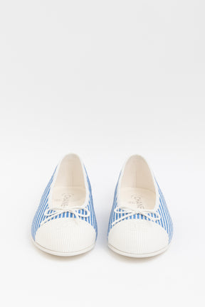 Striped Canvas Ballerinas