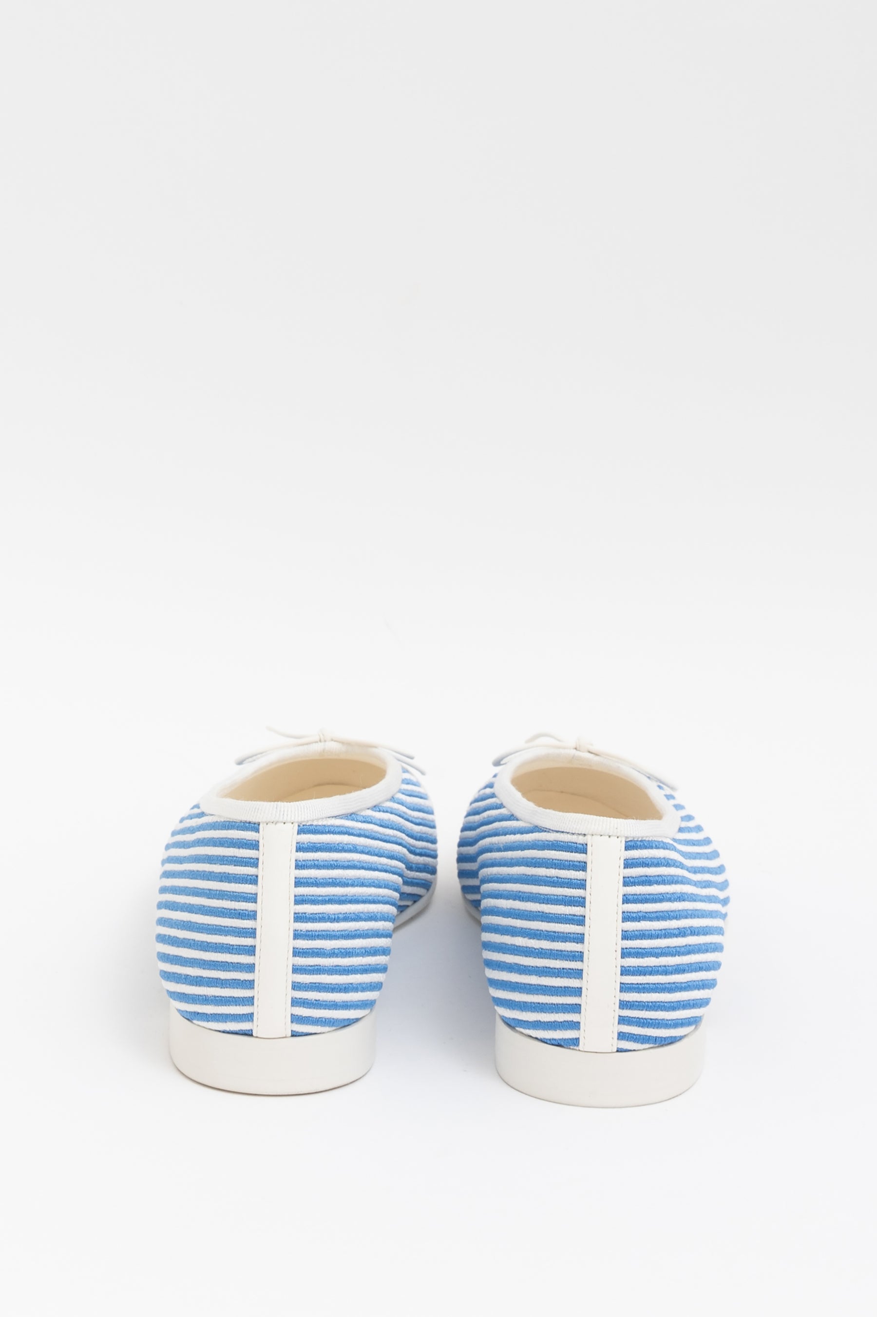 Striped Canvas Ballerinas