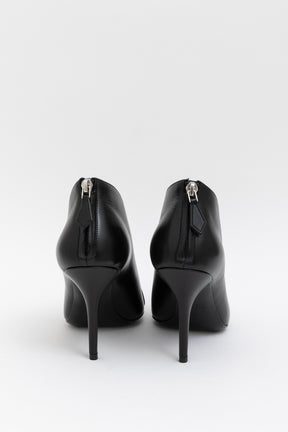 Hermès Black Pointed Leather Booties, 38