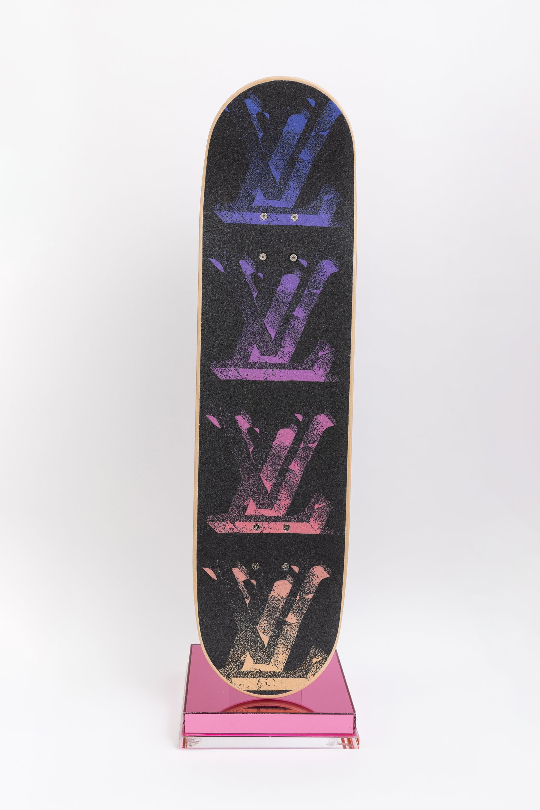 Virgil Abloh Neon LV Monogram Skateboard