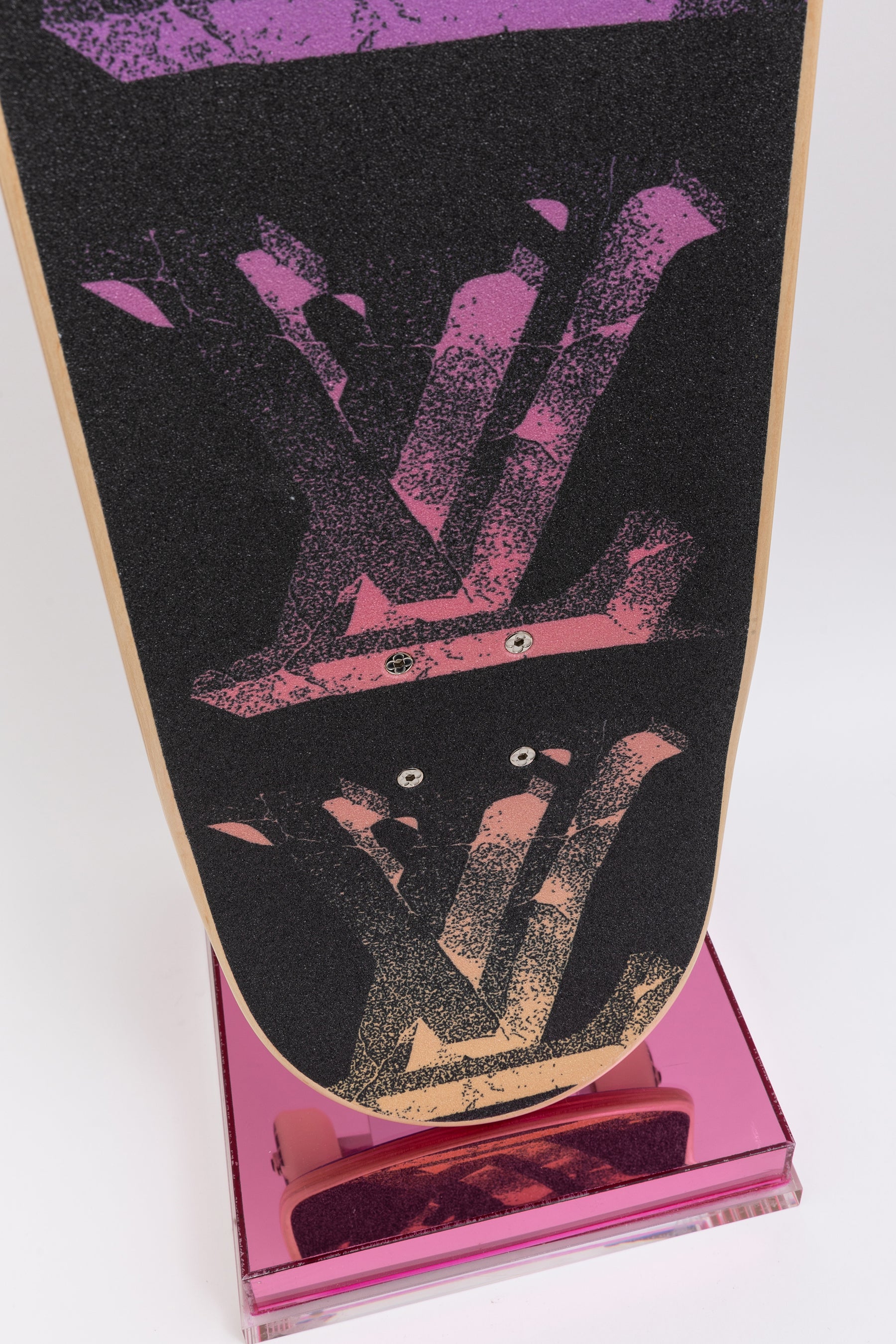 Virgil Abloh Neon LV Monogram Skateboard