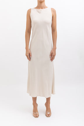 Sleeveless Logo Midi Dress