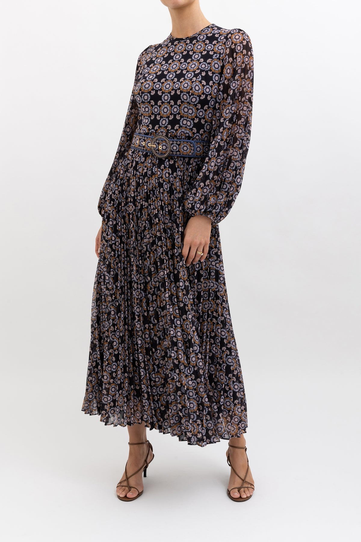 Sunray Long Sleeve Midi Dress