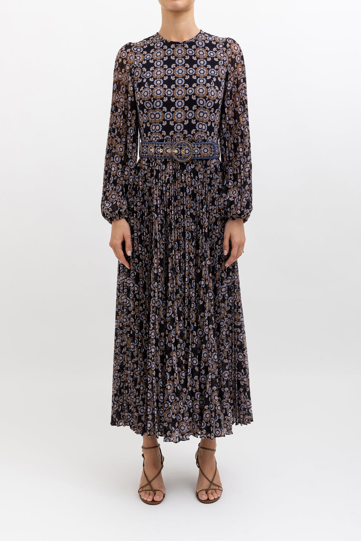 Sunray Long Sleeve Midi Dress