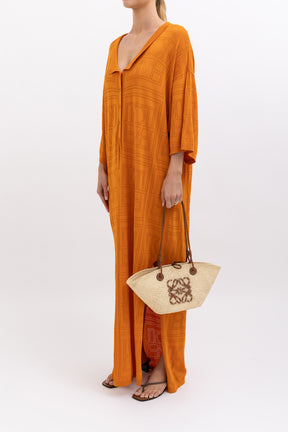 Monogram Pointell Dress Burnt Orange