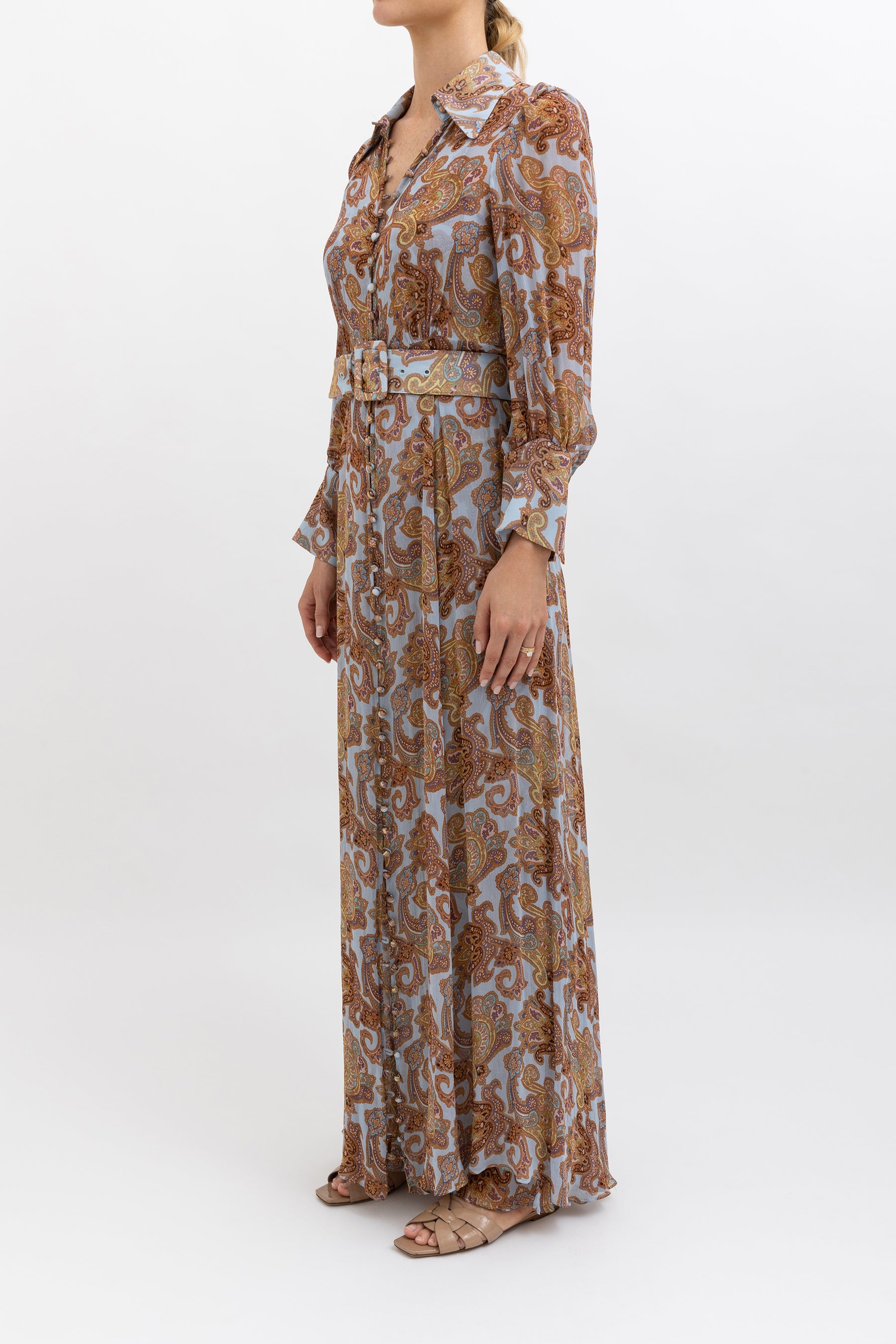 Foulard Print Silk Dress