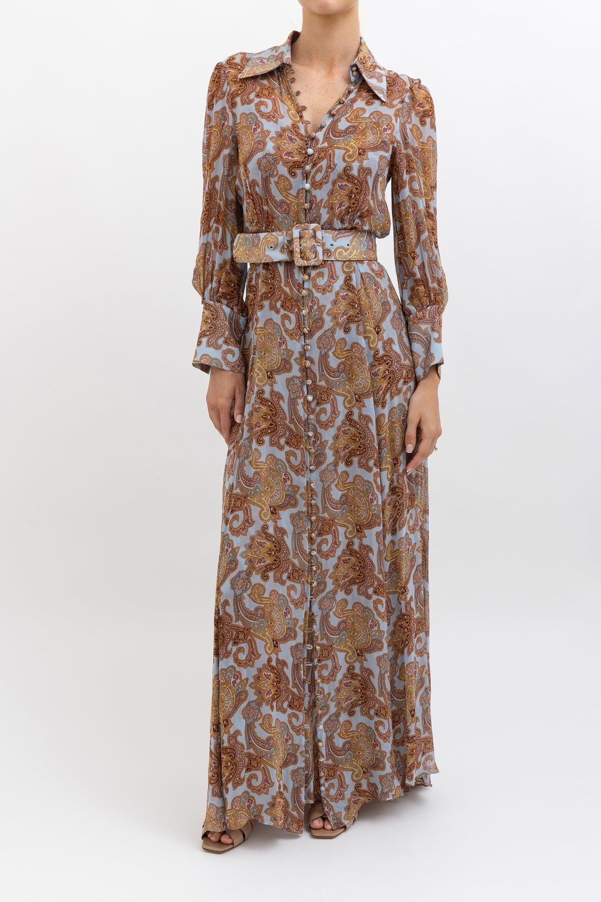 Foulard Print Silk Dress