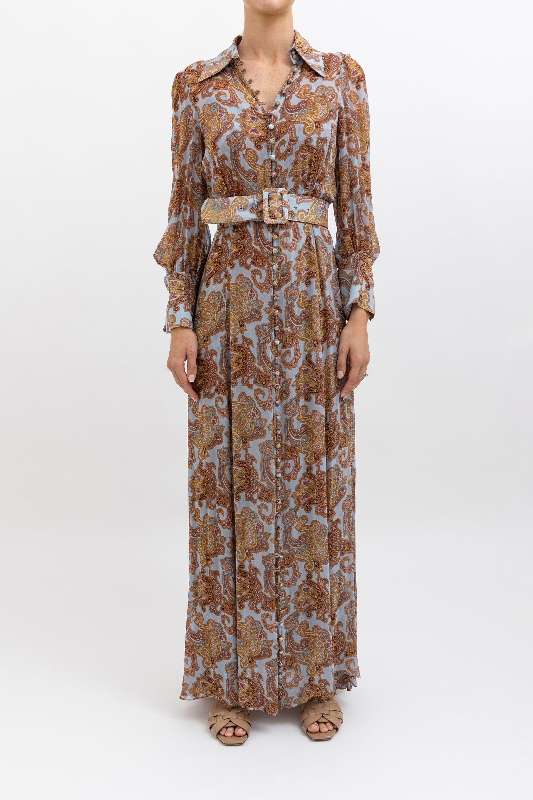 Foulard Print Silk Dress