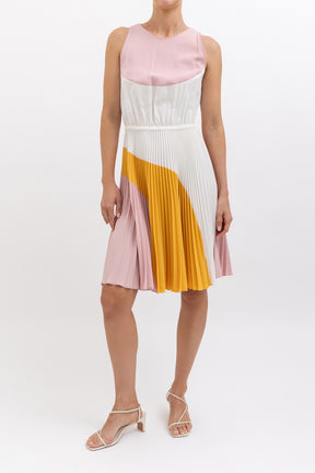 Pleated Midi Dress