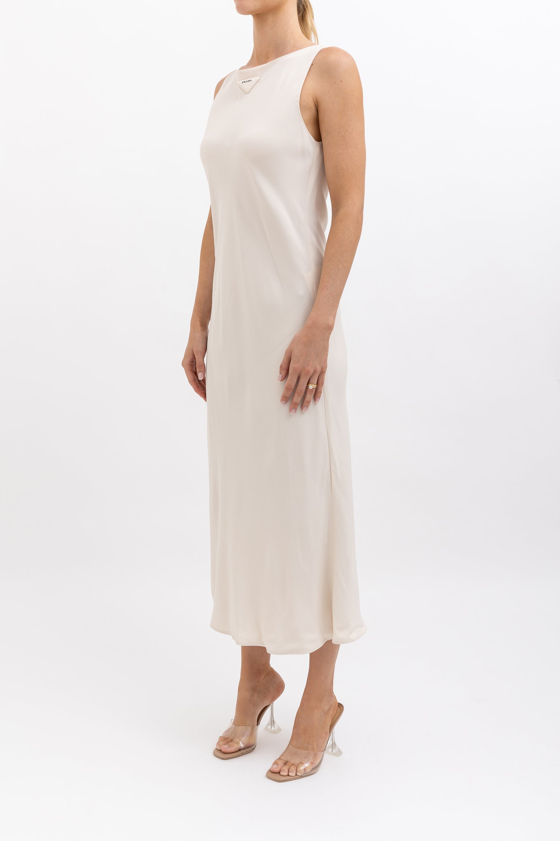 Sleeveless Logo Midi Dress