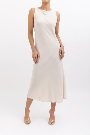 Sleeveless Logo Midi Dress