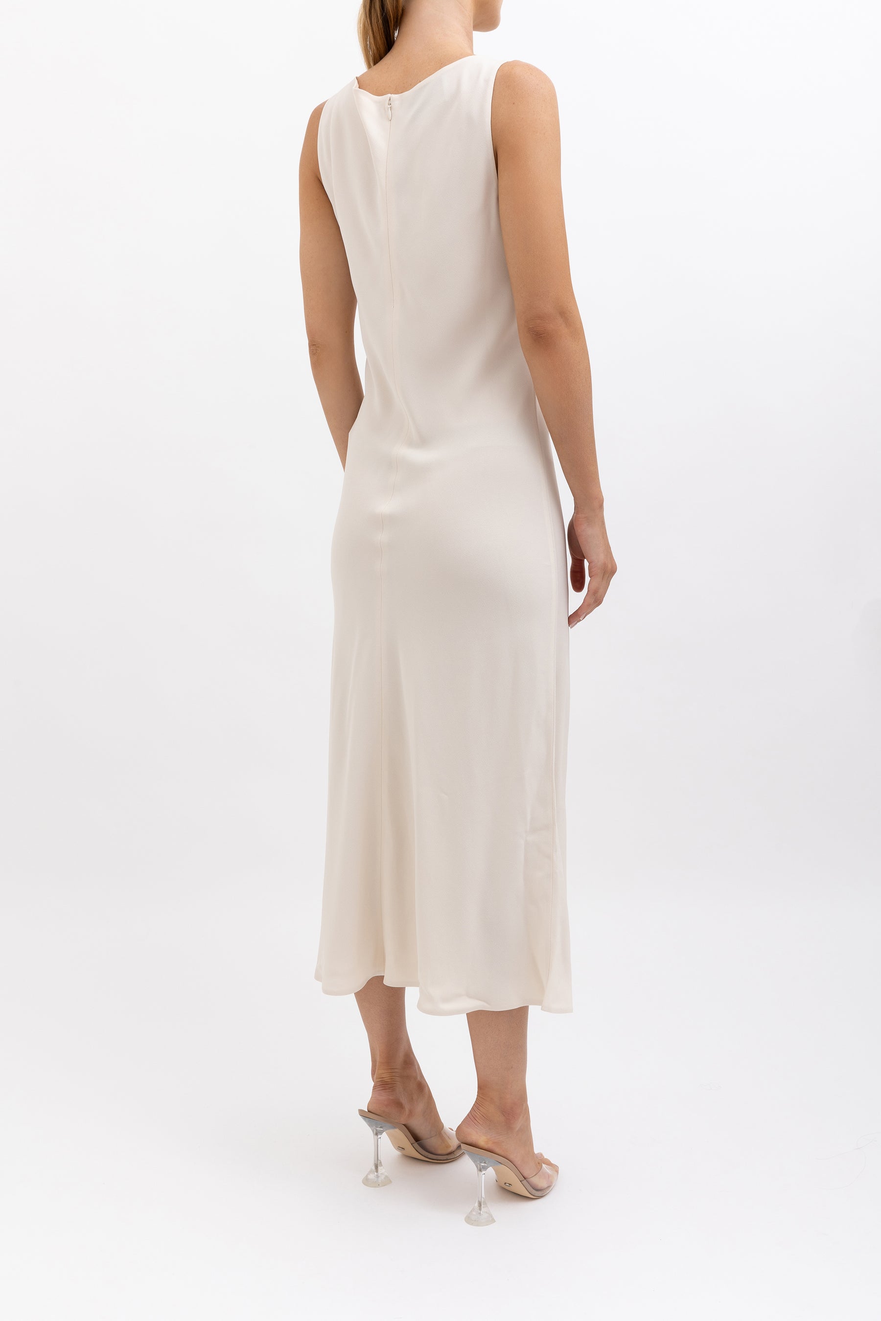 Sleeveless Logo Midi Dress