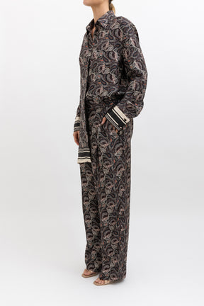 Paisley Silk Shirt and Pants Set