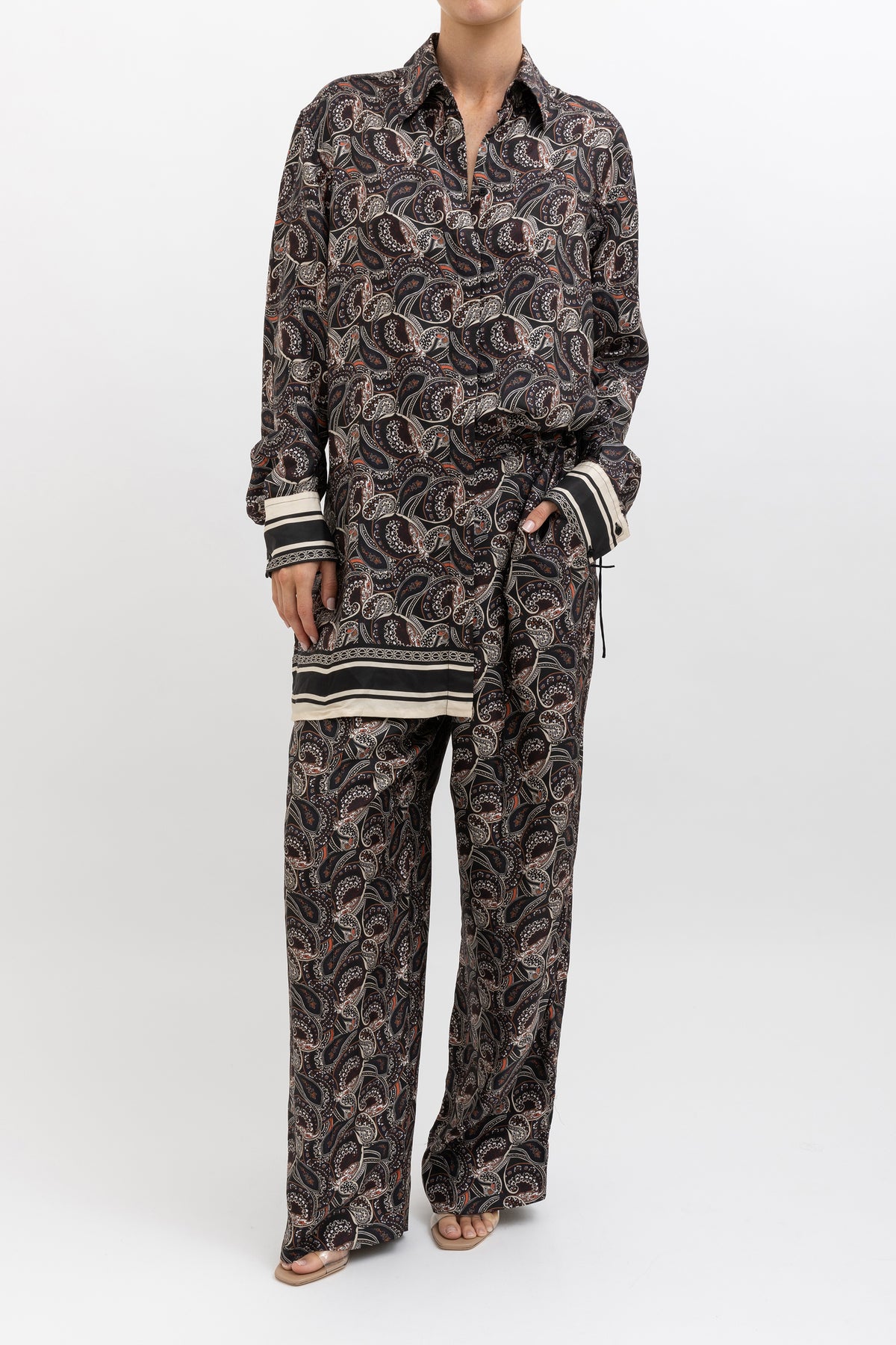 Paisley Silk Shirt and Pants Set