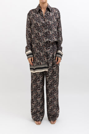 Paisley Silk Shirt and Pants Set