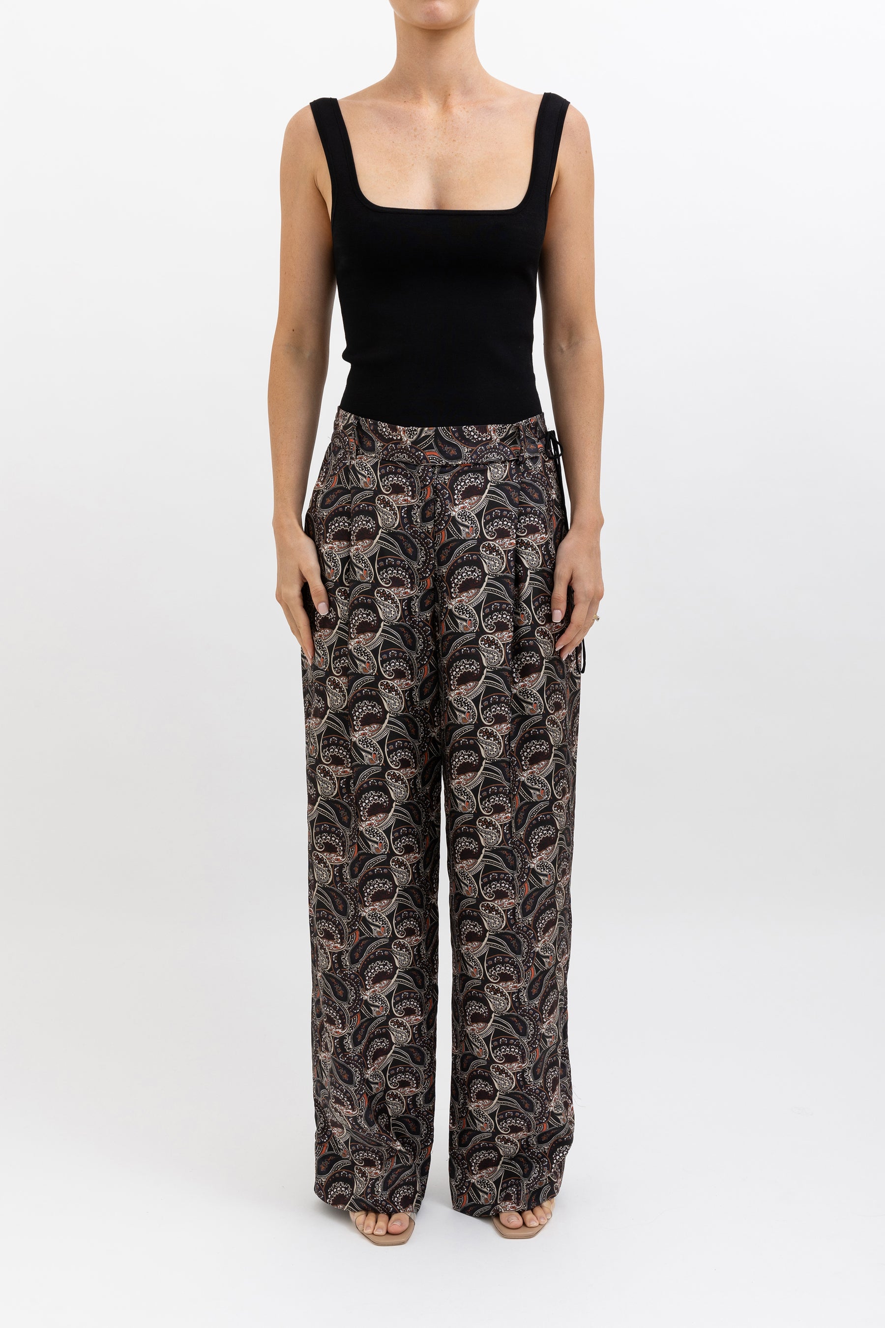 Paisley Silk Shirt and Pants Set