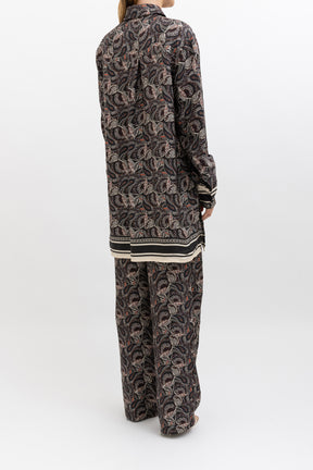 Paisley Silk Shirt and Pants Set