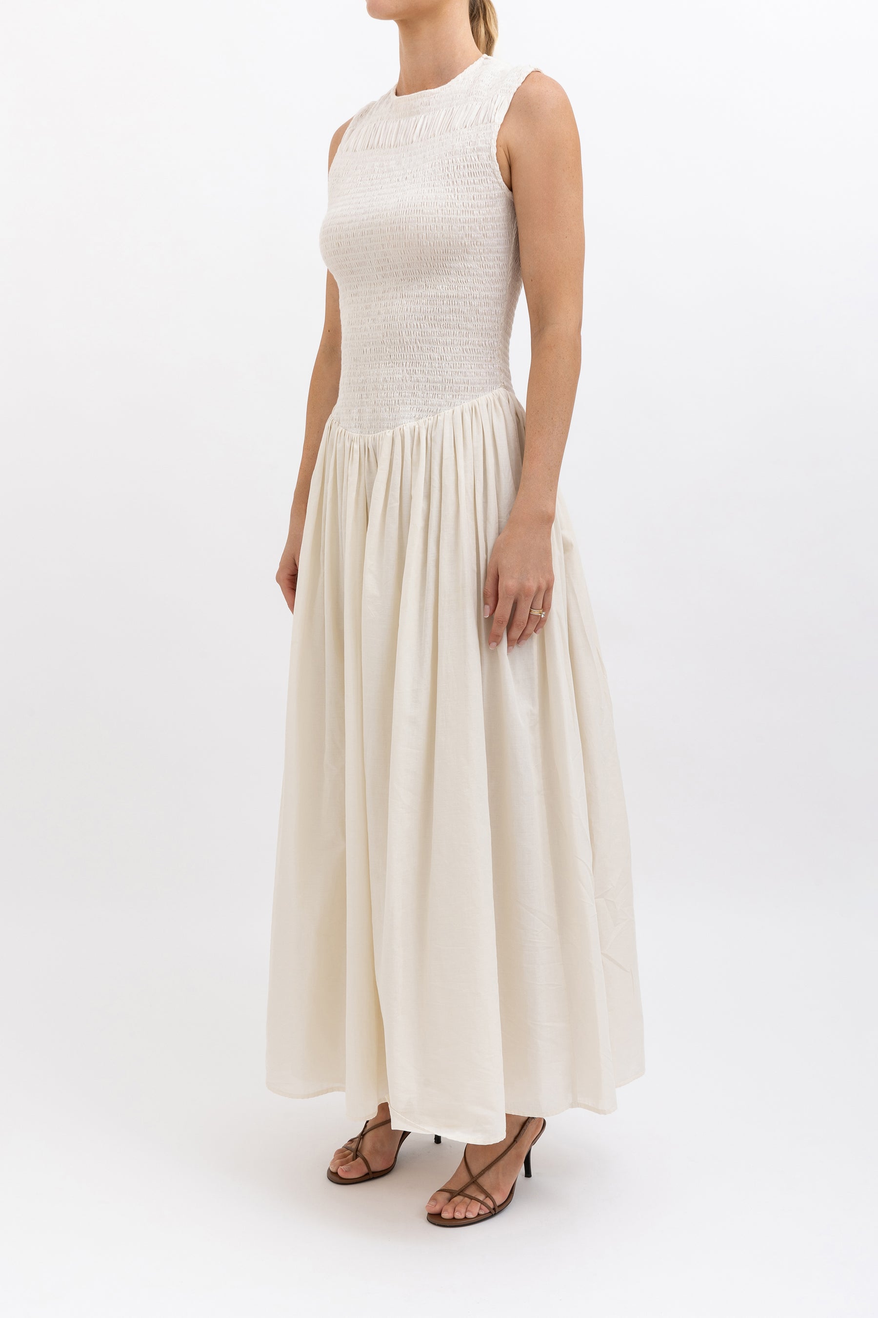 Ruched Bodice Maxi Dress