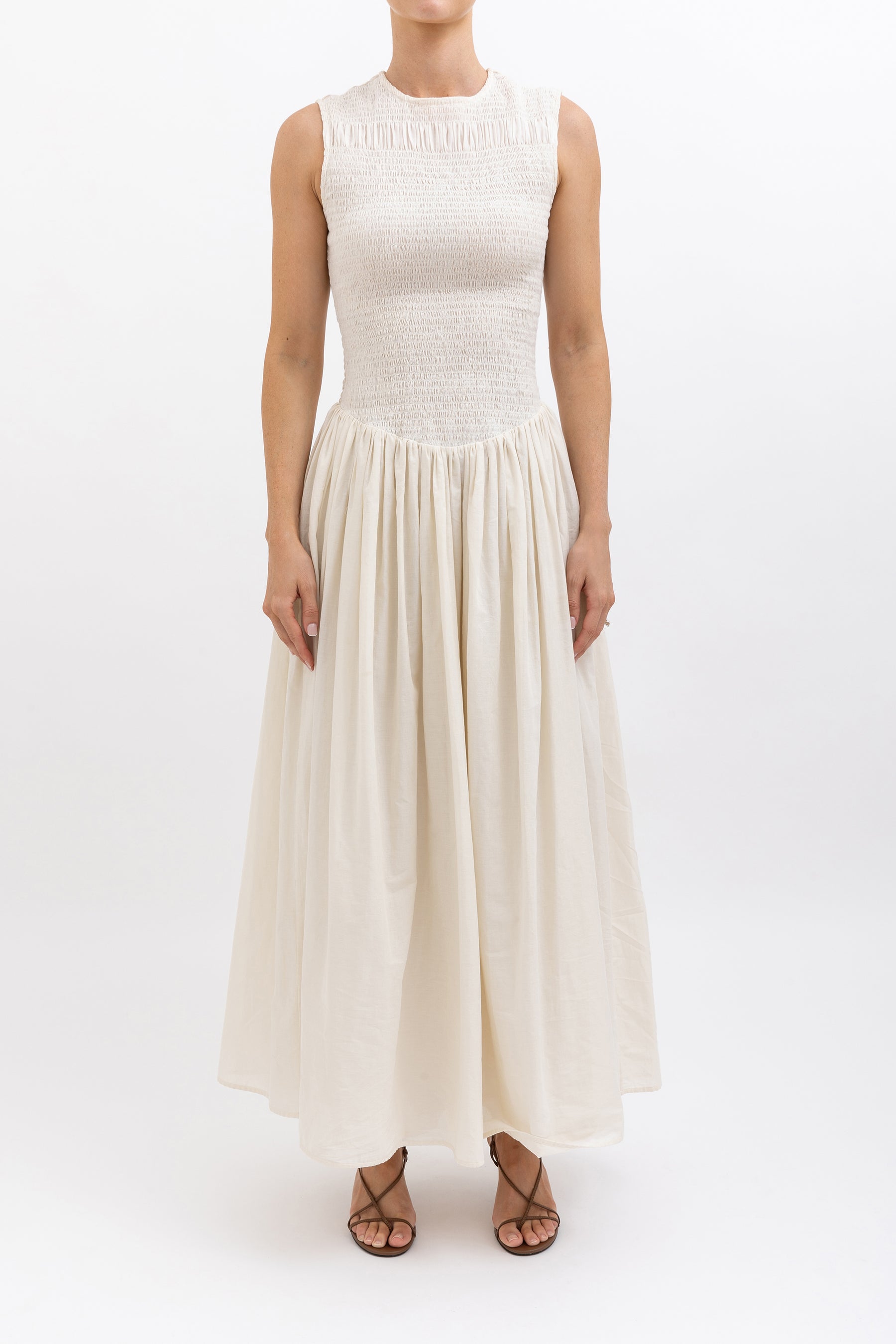 Ruched Bodice Maxi Dress