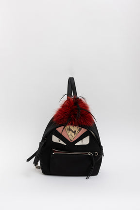 Monster Eyes Backpack with Fur Trim