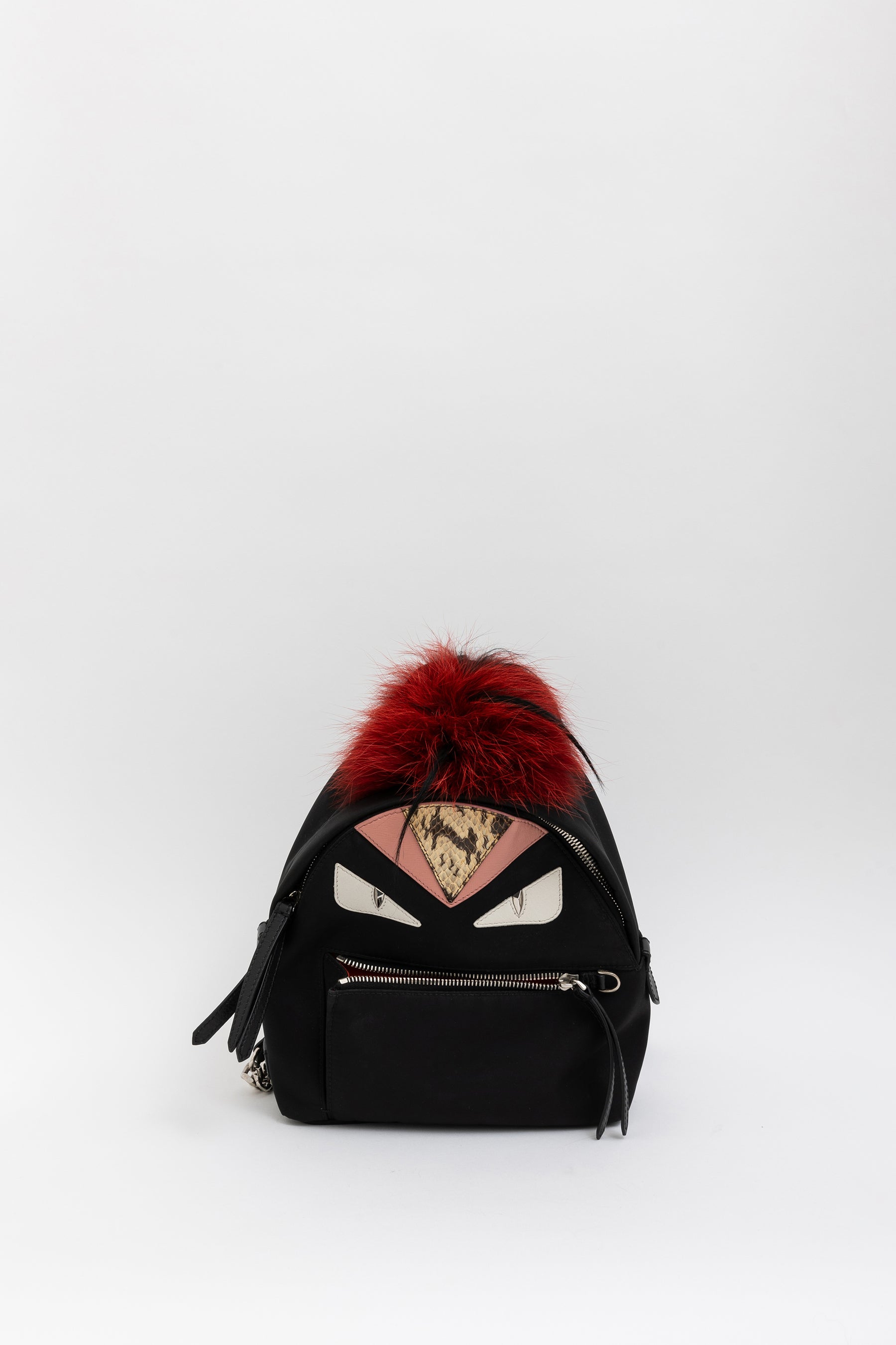 Monster Eyes Backpack with Fur Trim